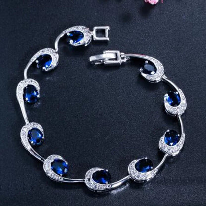 Exquisite Crystal Gemstone Bracelet Temperament Elegant Charm Bracelet Women