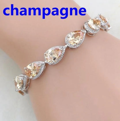 Exquisite Crystal Gemstone Bracelet Temperament Elegant Charm Bracelet Women