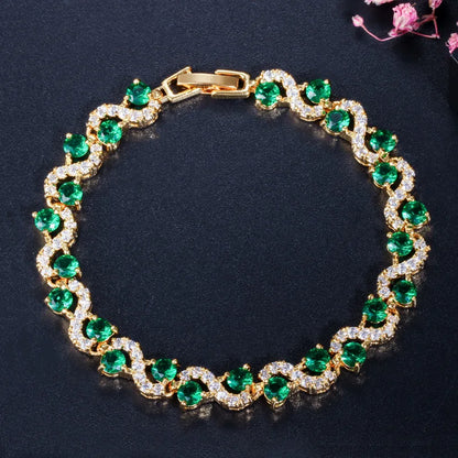 Exquisite Crystal Gemstone Bracelet Temperament Elegant Charm Bracelet Women