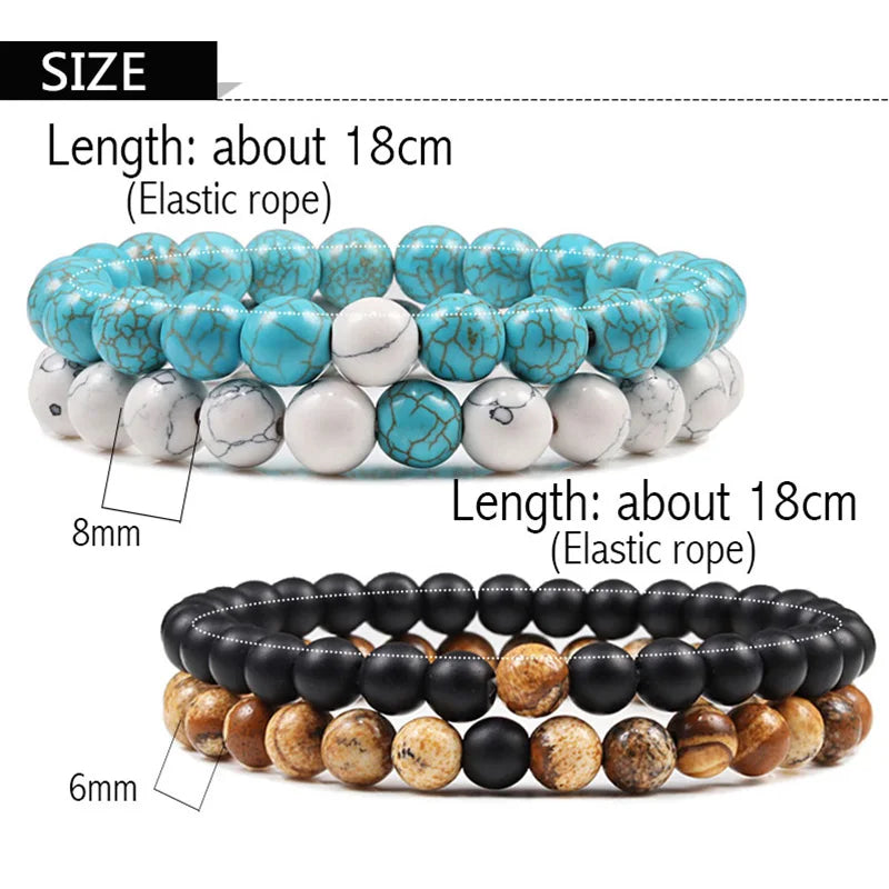 Set Bracelet Couples Distance