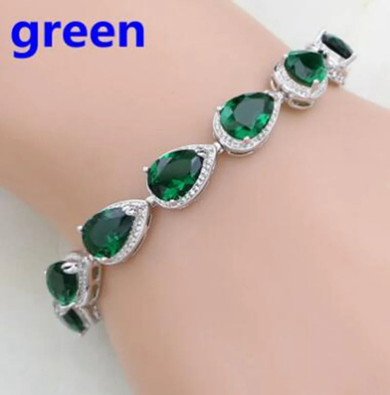 Exquisite Crystal Gemstone Bracelet Temperament Elegant Charm Bracelet Women