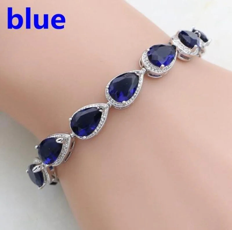 Exquisite Crystal Gemstone Bracelet Temperament Elegant Charm Bracelet Women