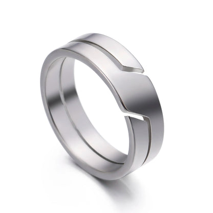 Stainless Steel Ring for Men Women Black Minimalist