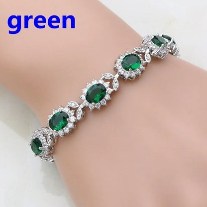 Exquisite Crystal Gemstone Bracelet Temperament Elegant Charm Bracelet Women