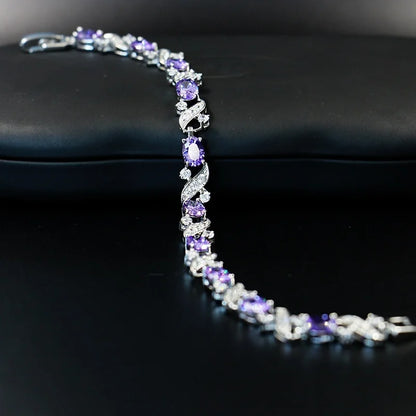 Exquisite Crystal Gemstone Bracelet Temperament Elegant Charm Bracelet Women