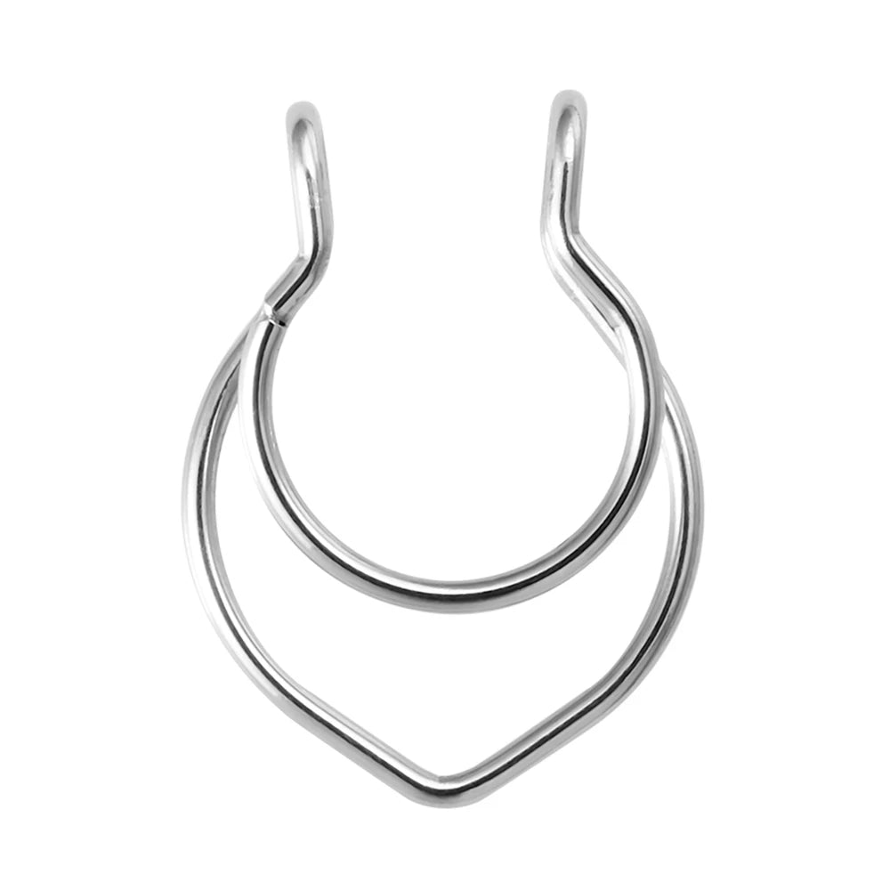 1pc Fake Nose Ring for Women Men 20G Surgical Steel Faux Piercing Jewelry