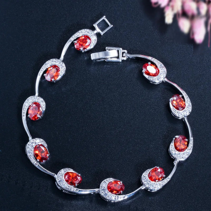 Exquisite Crystal Gemstone Bracelet Temperament Elegant Charm Bracelet Women