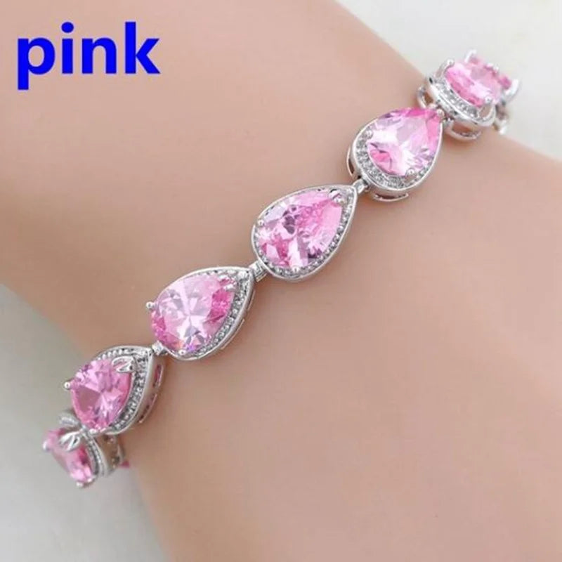 Exquisite Crystal Gemstone Bracelet Temperament Elegant Charm Bracelet Women