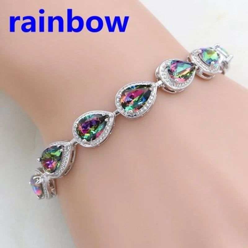 Exquisite Crystal Gemstone Bracelet Temperament Elegant Charm Bracelet Women