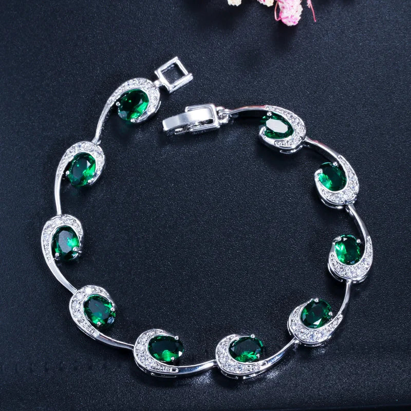 Exquisite Crystal Gemstone Bracelet Temperament Elegant Charm Bracelet Women