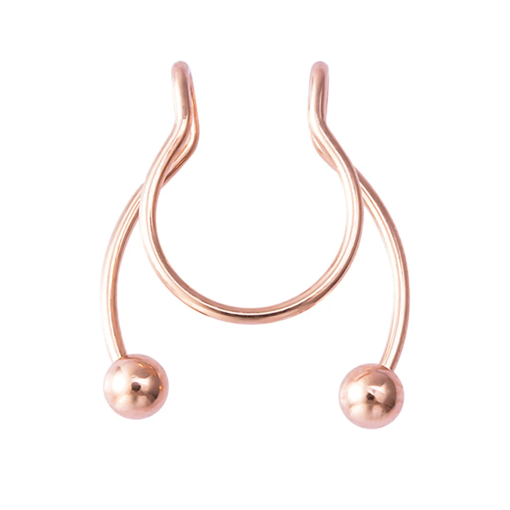 1pc Fake Nose Ring for Women Men 20G Surgical Steel Faux Piercing Jewelry