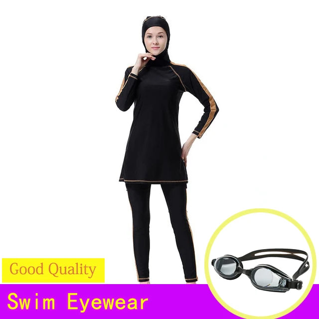 Women Swimwear Hijab Swimsuit Full Cover Islamic Beachwear Plus Size Modesty Burkinis Muslim