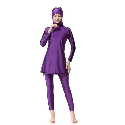 Women Swimwear Hijab Swimsuit Full Cover Islamic Beachwear Plus Size Modesty Burkinis Muslim