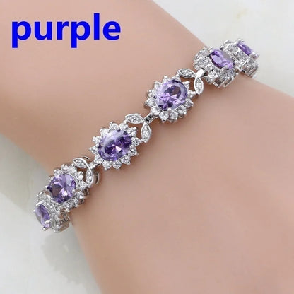 Exquisite Crystal Gemstone Bracelet Temperament Elegant Charm Bracelet Women