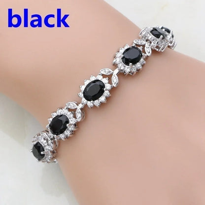 Exquisite Crystal Gemstone Bracelet Temperament Elegant Charm Bracelet Women