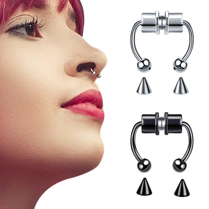 1pc Fake Nose Ring for Women Men 20G Surgical Steel Faux Piercing Jewelry