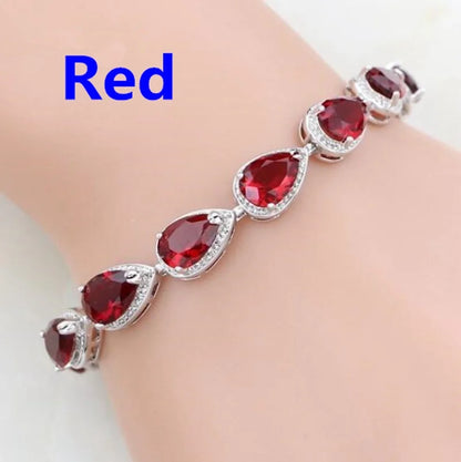 Exquisite Crystal Gemstone Bracelet Temperament Elegant Charm Bracelet Women