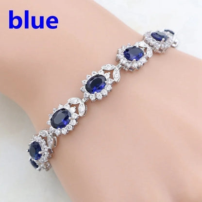 Exquisite Crystal Gemstone Bracelet Temperament Elegant Charm Bracelet Women