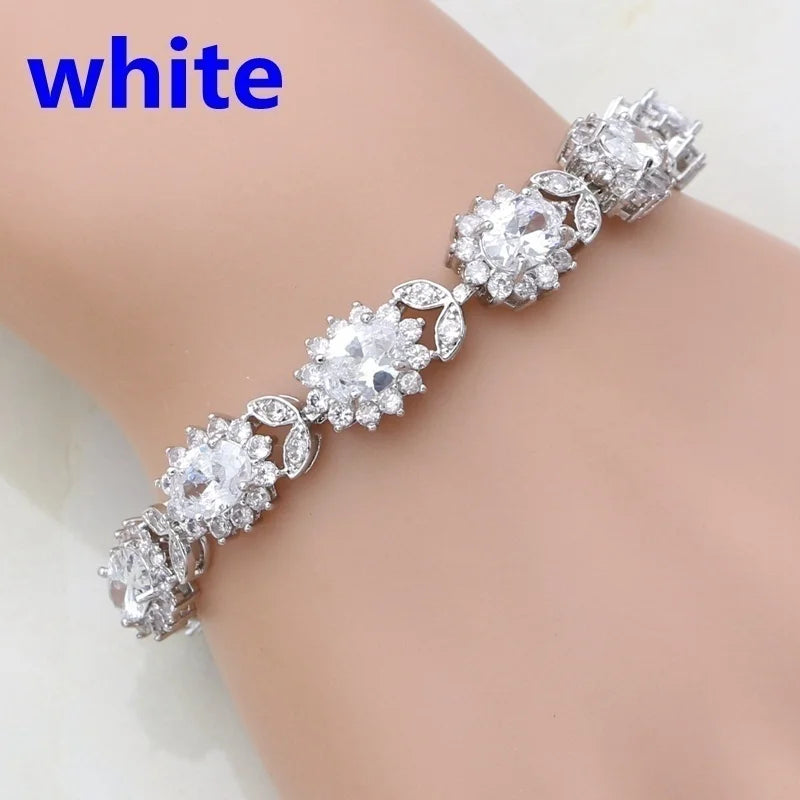 Exquisite Crystal Gemstone Bracelet Temperament Elegant Charm Bracelet Women