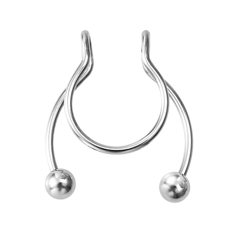 1pc Fake Nose Ring for Women Men 20G Surgical Steel Faux Piercing Jewelry