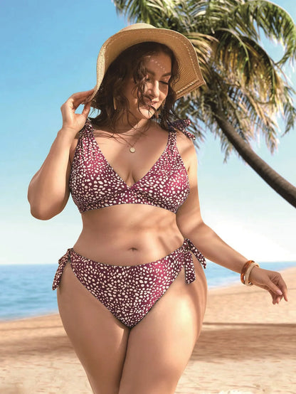 2025 Sexy Print 2 Piece Plus Size Bikini Set