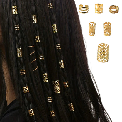 90pcs Hollow Hair accessories Ring