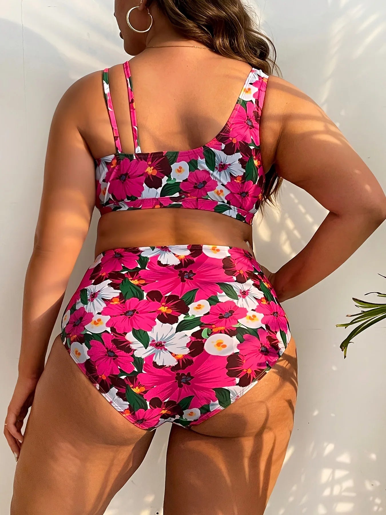 2025 Patchwork 2 Piece Plus Size Bikini Set Women Large Big Swimsuit