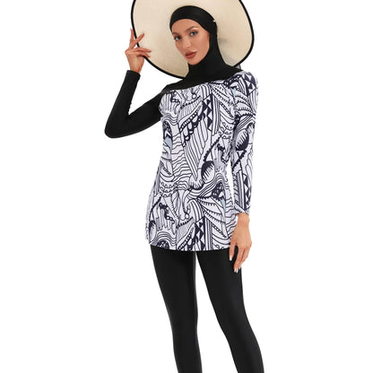 Women Modest Muslim Swimsuit Swimming Burkini Swim Suit Full Coverage Swimwear Islamic Hijab Ladies Beachwear