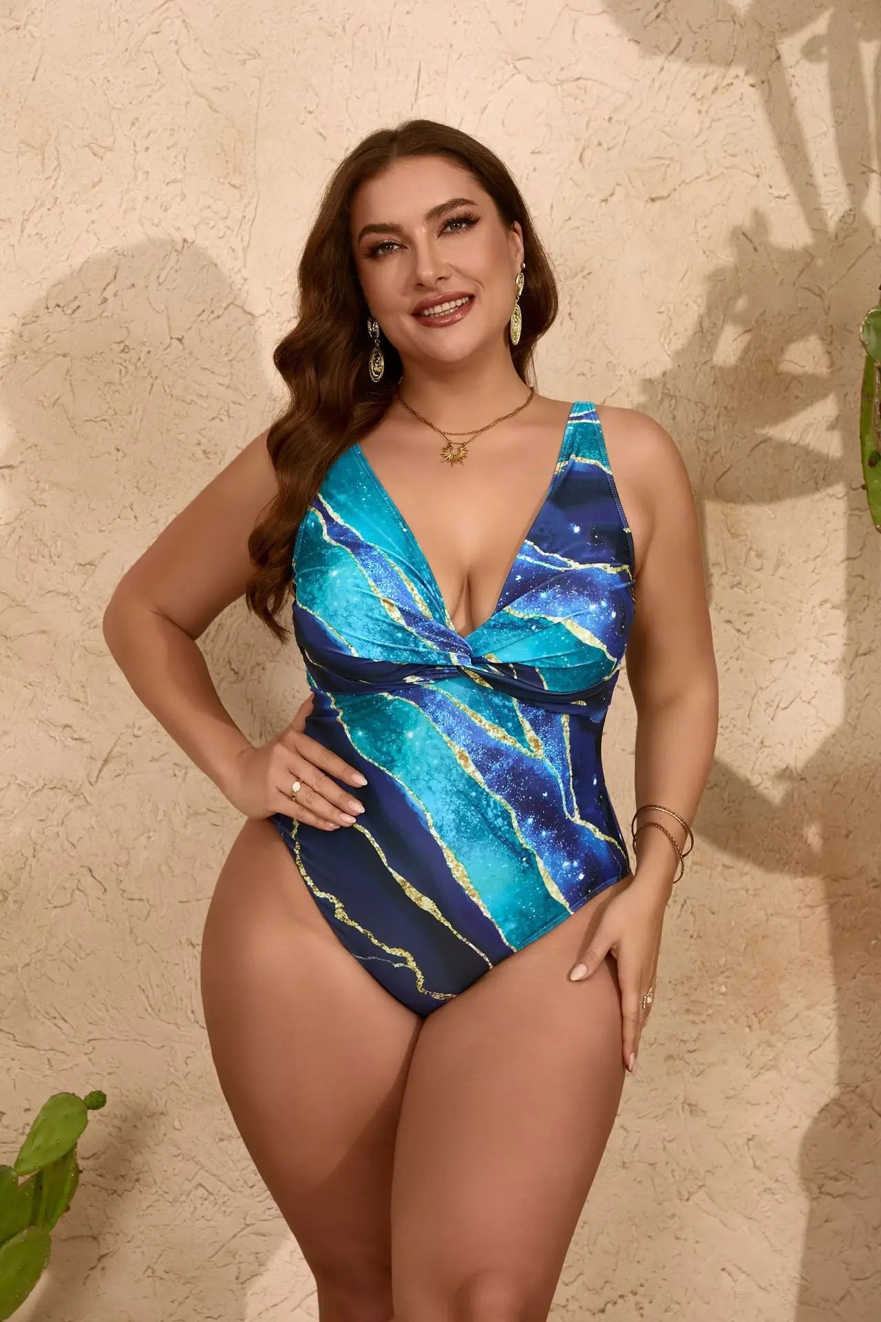 2025 Print Plus Size 2 Piece One Piece Swimsuit Lady Brazilian