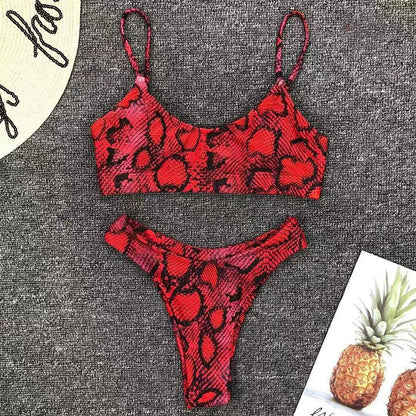 New Sexy Bikini Solid Swimsuit Low Waist