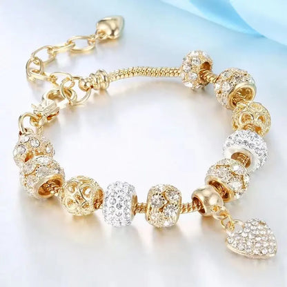 1PC  Multi Element Beaded Love Pan Bracelet