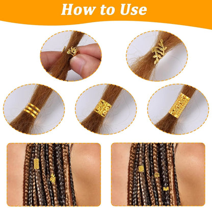 48pcs  Hair Braid Rings Clips