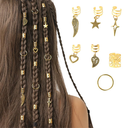 45pcs Alloy Braid Hair Ring Dreadlock Hair Ring