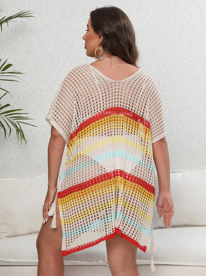 2025  Plus Size Cove Up  Large Big Tunic Lady