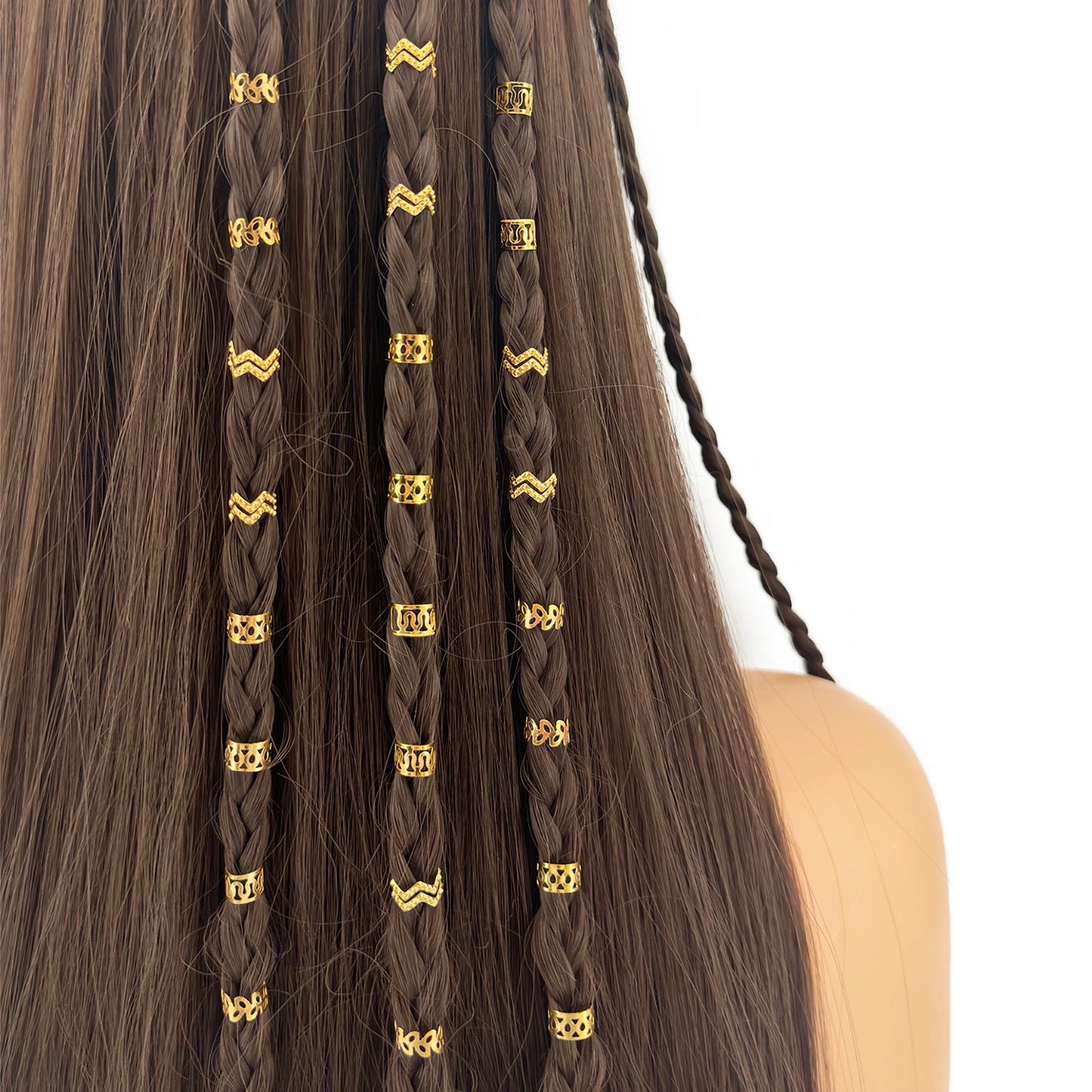 42pcs metal cutout simple fashion Braided Hair Rings,