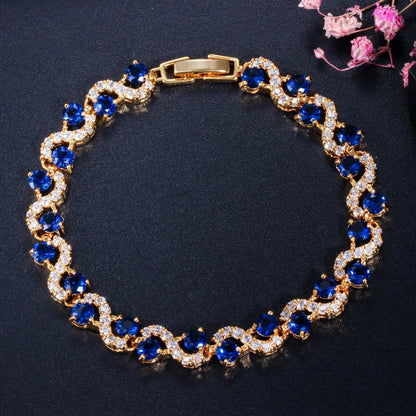 Exquisite Crystal Gemstone Bracelet Temperament Elegant Charm Bracelet Women