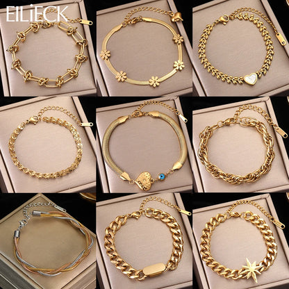 316L Stainless Steel Gold Color Bracelet