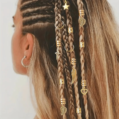 45pcs Alloy Braid Hair Ring Dreadlock Hair Ring