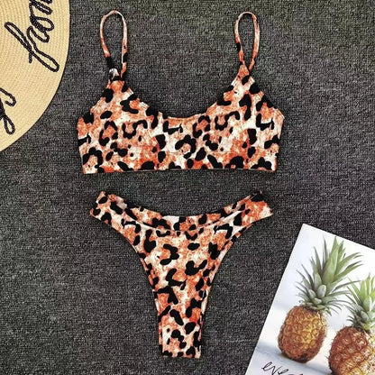 New Sexy Bikini Solid Swimsuit Low Waist