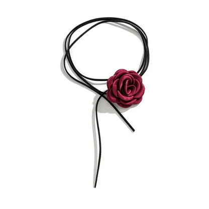 Rose Flower Clavicle Chain Necklace for Women 4 Colors