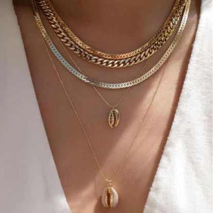 New Gold Color Multiple Styles Necklace For Women Boho Trendy Multi-Layer Crystal Pendant Necklaces Set Jewelry Gifts