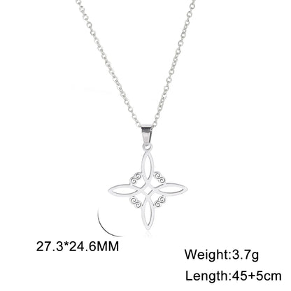 Wicca Witchcraft Witch Knot Necklace Stainless Steel