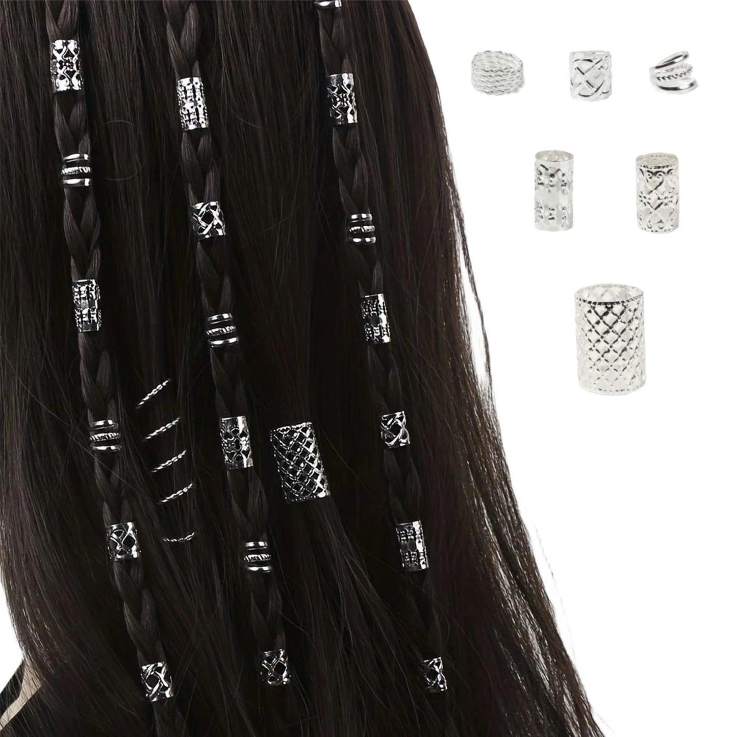 90pcs Hollow Hair accessories Ring