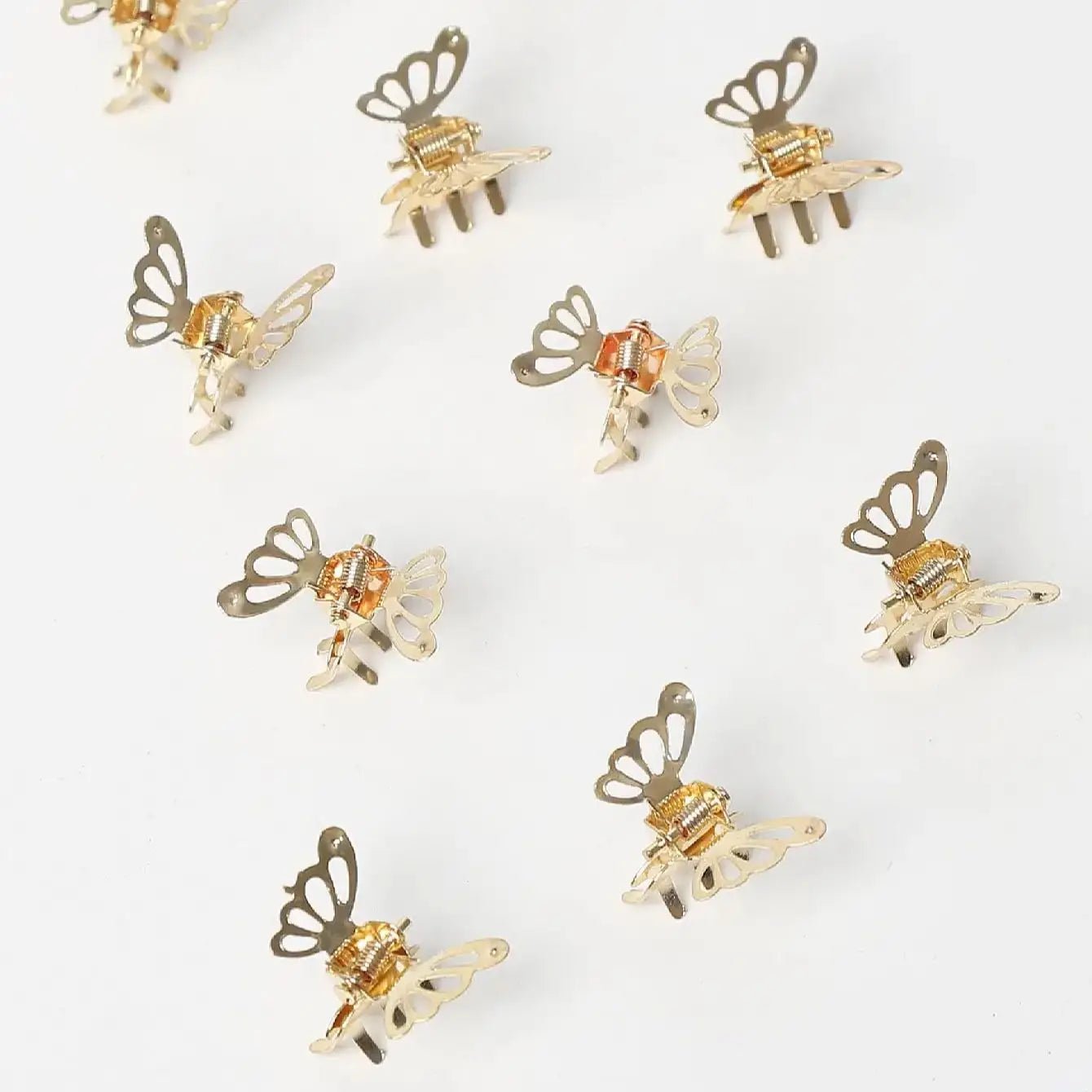 10pcs Mini Hollow Out Butterfly Design Sweet Hair Clip