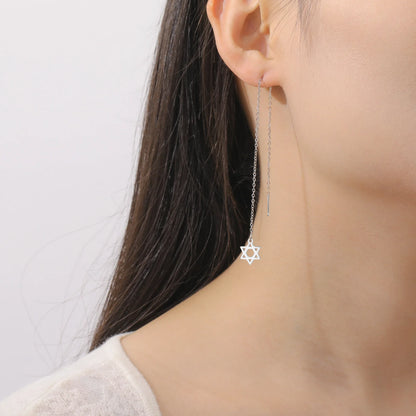 David's Star Earrings Stainless Steel