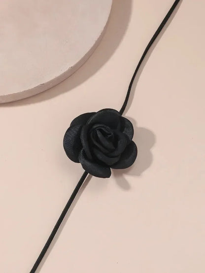 Rose Flower Clavicle Chain Necklace for Women 4 Colors