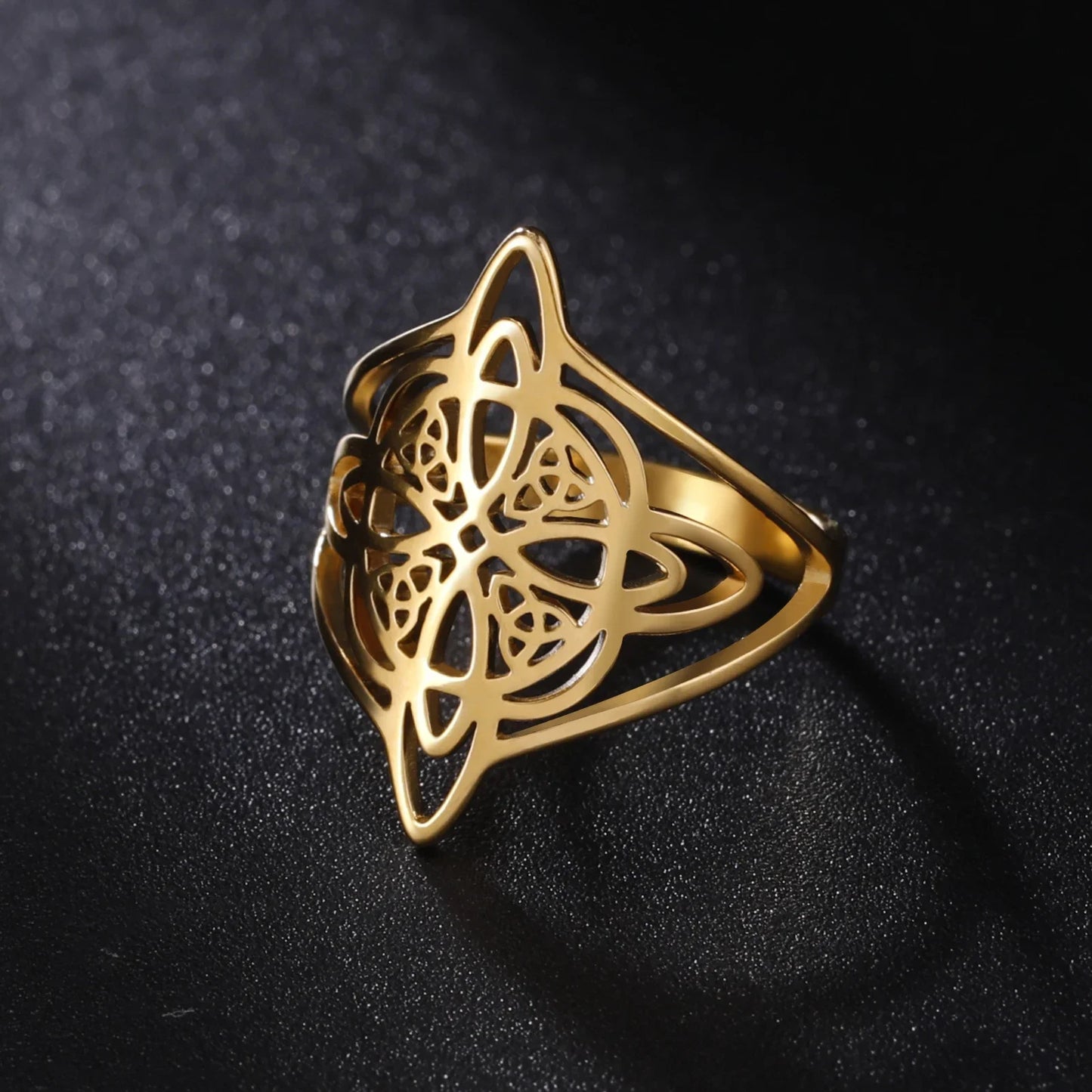 Witchcraft Witch Knot Ring Stainless Steel Finger Rings