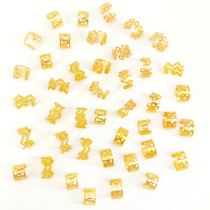 42pcs metal cutout simple fashion Braided Hair Rings,