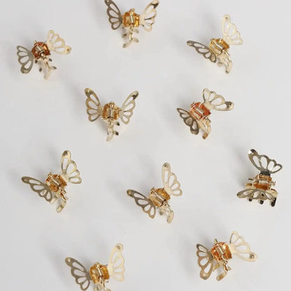 10pcs Mini Hollow Out Butterfly Design Sweet Hair Clip