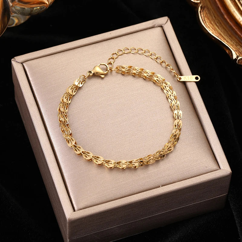 316L Stainless Steel Gold Color Bracelet